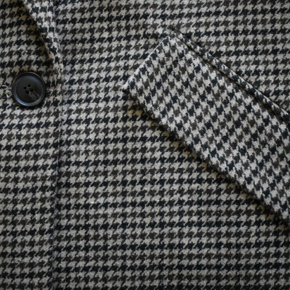 Zara Oversized Houndstooth Straight Cut Blazer Jacket Boyfriend Tweed Gray S - Picture 7 of 11